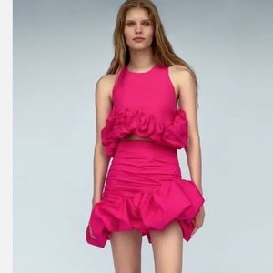 NWT Limited Edition Zara Pink Voluminous Set
